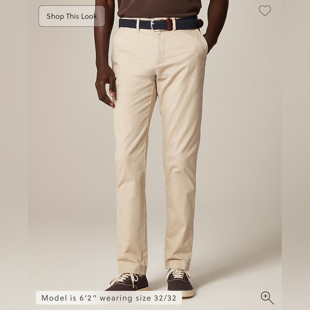 NWT J.Crew Men's 770 Straight Fit Stretch Chino Pant Khaki Size 31x38